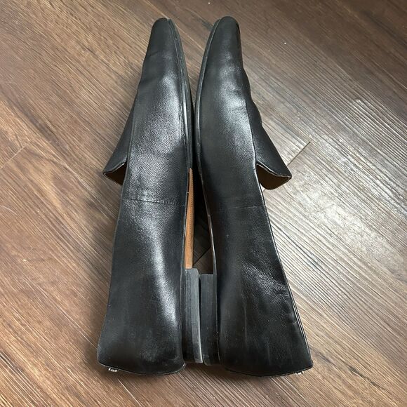 Sam Edelman Emelie Square Toe Loafers Flats Slip Soft Black Leather Womens 10 - Picture 9 of 11